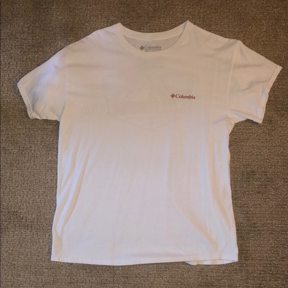 Columbia White Crew Neck Tee